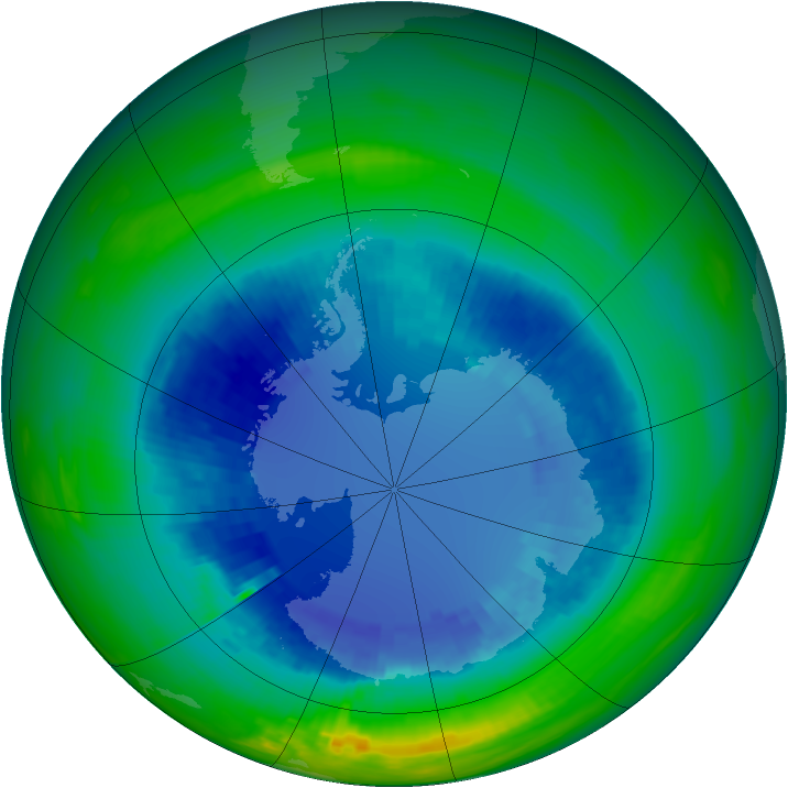 Ozone Map 1991-08-28